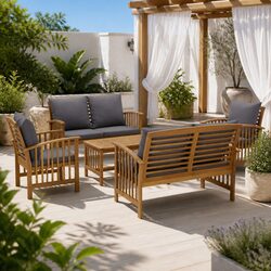 5 Piece Outdoor Lounge Set for Relaxing Spaces