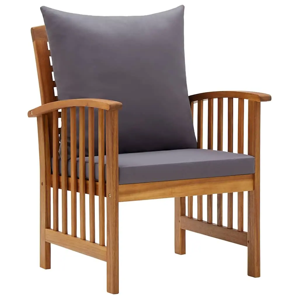 5 Piece Garden Lounge Set Outdoor Patio Furniture with Cushions Solid Wood