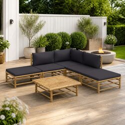 Enhance Your Outdoor Space with 6 Piece Bamboo Lounge Set