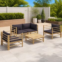 Transform Your Outdoor Space with 5 Piece Bamboo Lounge Set