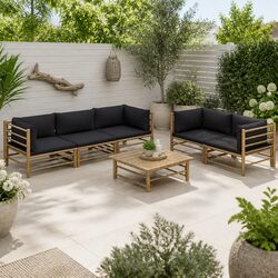 Transform Your Outdoor Space with a Modular 6-Piece Lounge Set