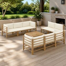 Elevate Your Outdoor Space with a 9 Piece Bamboo Lounge Set