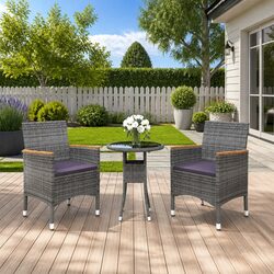 Enhance Your Outdoor Space with This 3 Piece Dining Set