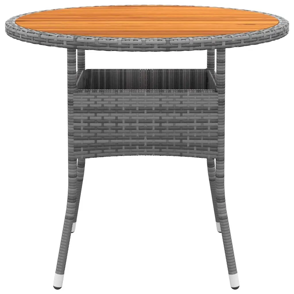 Garden Dining Set 5 Piece Outdoor Patio Furniture Poly Rattan Grey Table Chairs