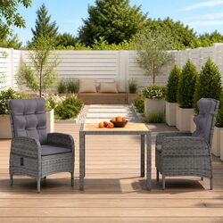 Enhance Your Outdoor Space with This 3 Piece Dining Set