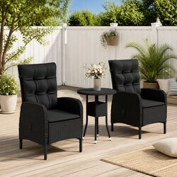 Elegant 3 Piece Garden Bistro Set Enhances Outdoor Living