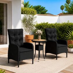 Chic Outdoor Bistro Set: 3 Pieces for Relaxing Spaces