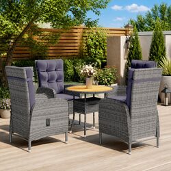 Elevate Your Patio with a 5 Piece Grey Bistro Furniture Set