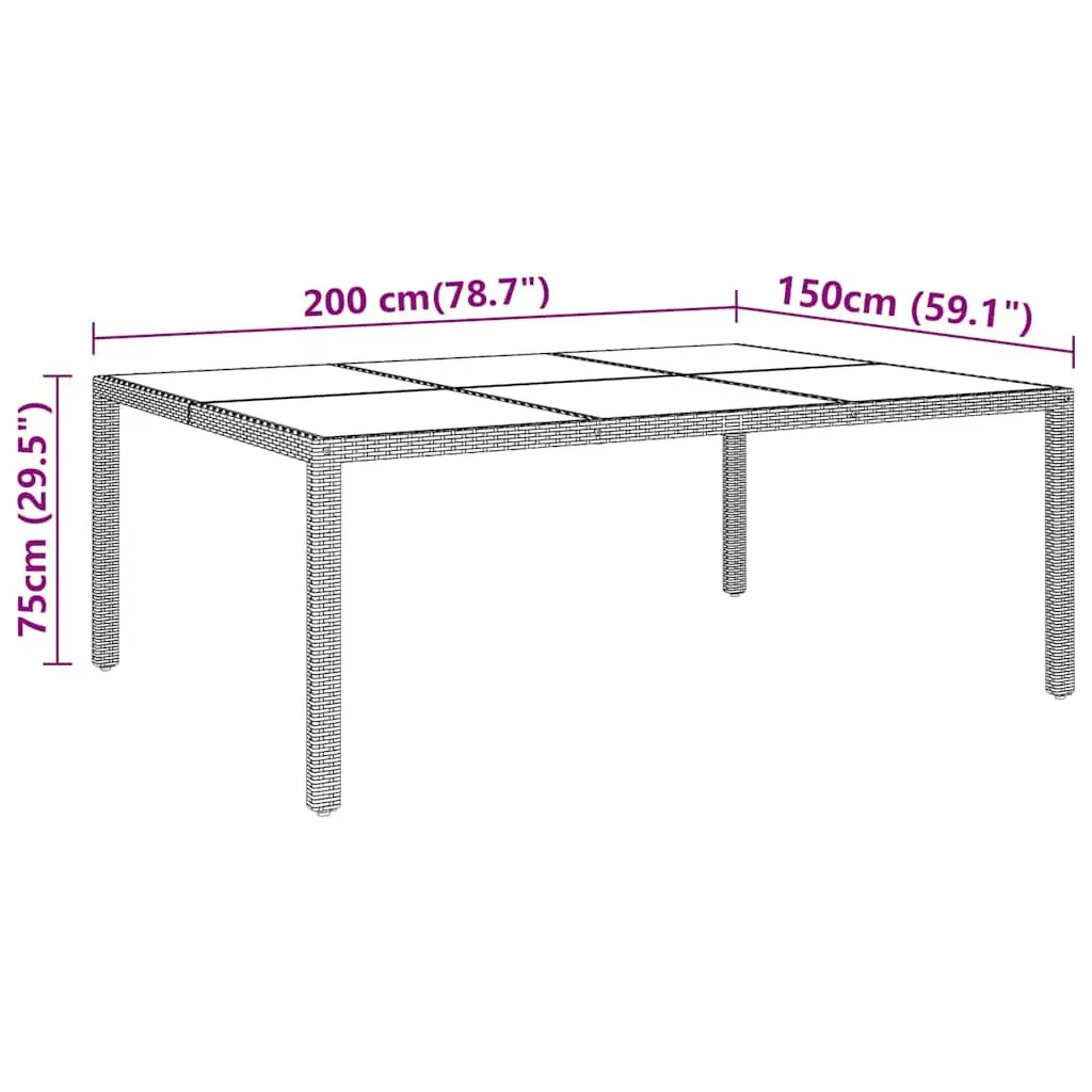 Garden Dining Set 11 Piece Grey PE Rattan Steel Patio Table and Chairs