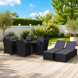 Transform Your Outdoor Space with this 9 Piece Dining Set