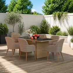 Enhance Your Outdoor Space with This Elegant 7 Piece Dining Set