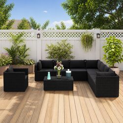10 Piece Modular Lounge Set for Stylish Outdoor Living