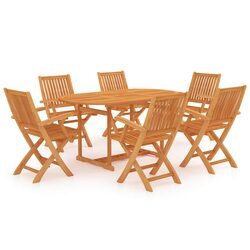 Enhance Your Outdoor Space with a 7-Piece Teak Dining Set