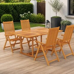Transform Your Patio with a 5 Piece Teak Dining Set