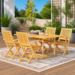 Enhance Your Outdoor Living with 5-Piece Dining Set