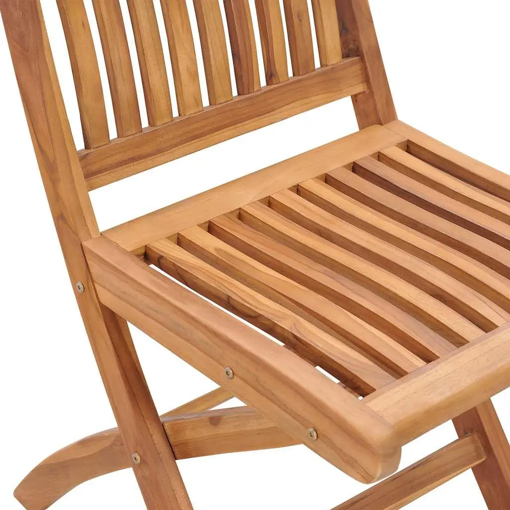 9 Piece Garden Dining Set Teak Hardwood Outdoor Furniture Table with Umbrella Hole and Foldable Chairs