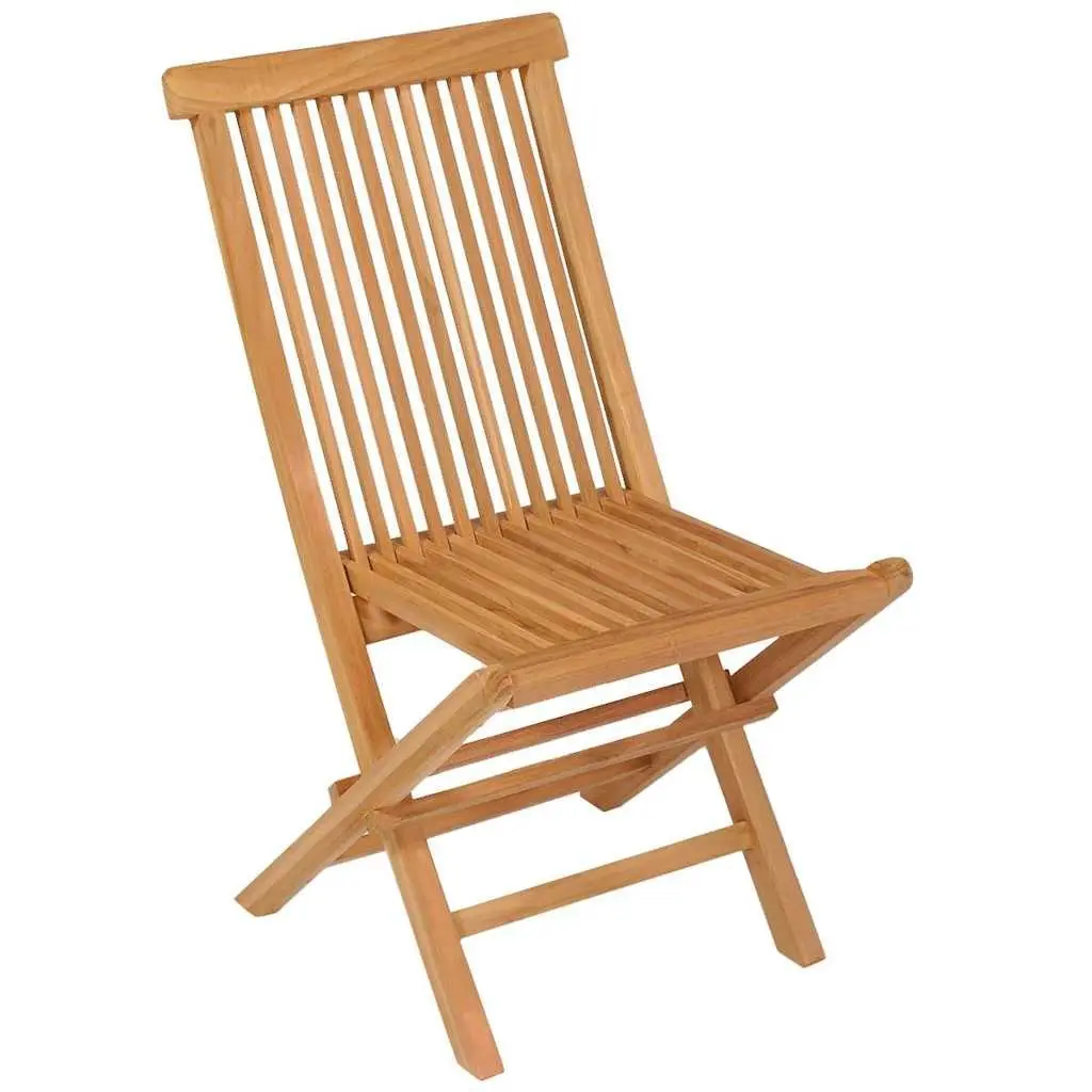 Garden Dining Set 7 Piece Teak Wood Foldable Table and Chairs Weather Resistant