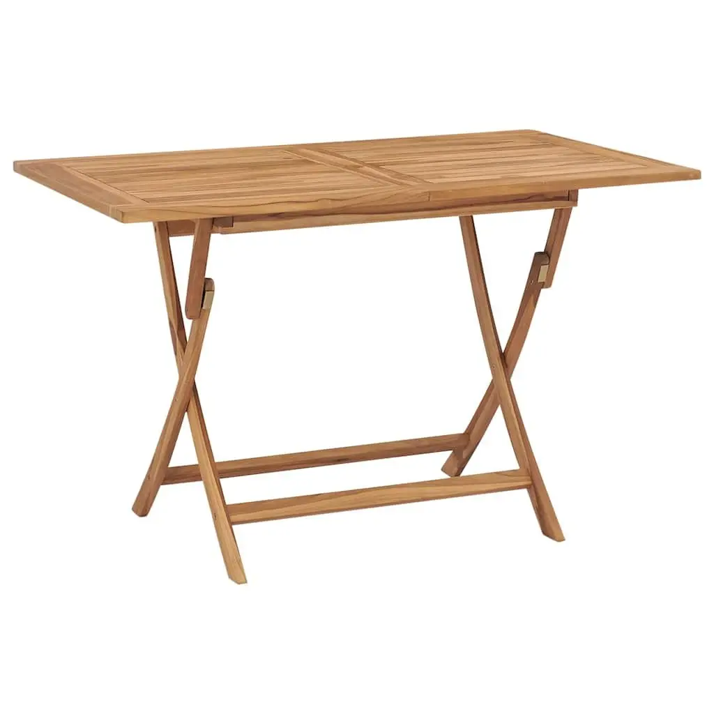 7 Piece Outdoor Dining Set Teak Wood Foldable Furniture Brown