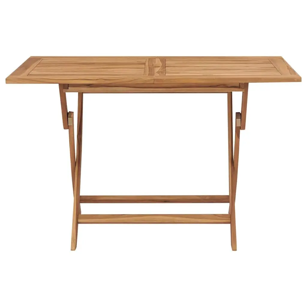 7 Piece Outdoor Dining Set Teak Wood Foldable Furniture Brown
