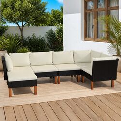 Enhance Your Garden with Our Black 6-Piece Lounge Set