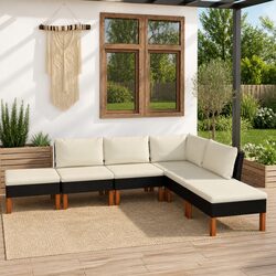 Elevate Your Outdoor Space with 6 Piece Rattan Sofa Set
