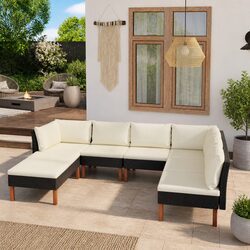 Enhance Your Outdoor Space with This 8-Piece Lounge Set