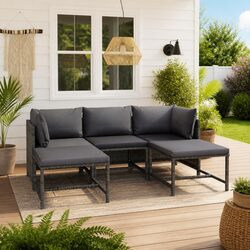 Enhance Your Outdoor Space with This 5-Piece Lounge Set