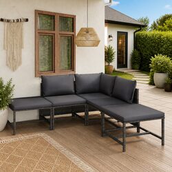 Transform Your Outdoor Space with 6-Piece Lounge Set
