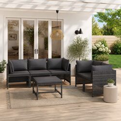 Transform Your Outdoor Space with 6-Piece Lounge Set