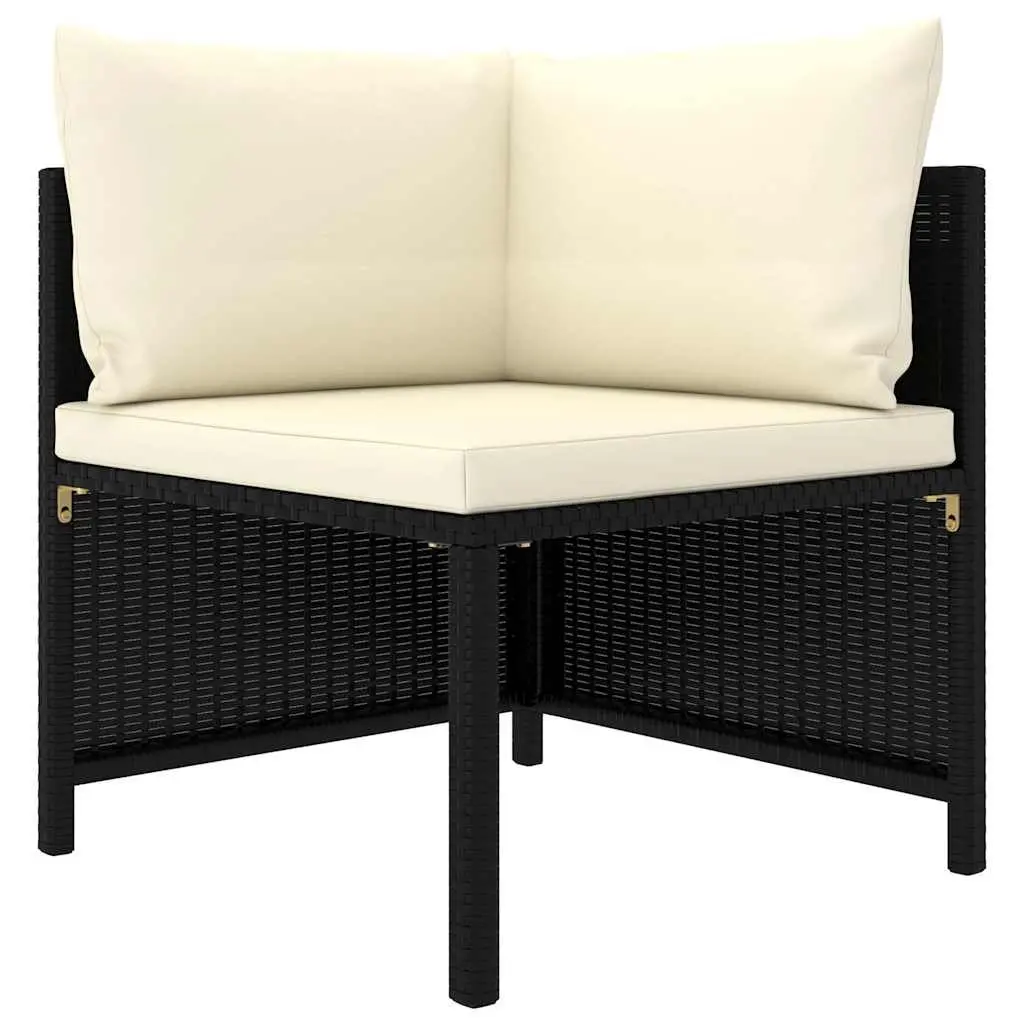 Garden Lounge Set 9 Piece Outdoor Poly Rattan Furniture Black Modular Seating