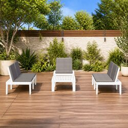 Enhance Your Outdoor Space with a 4 Piece White Lounge Set
