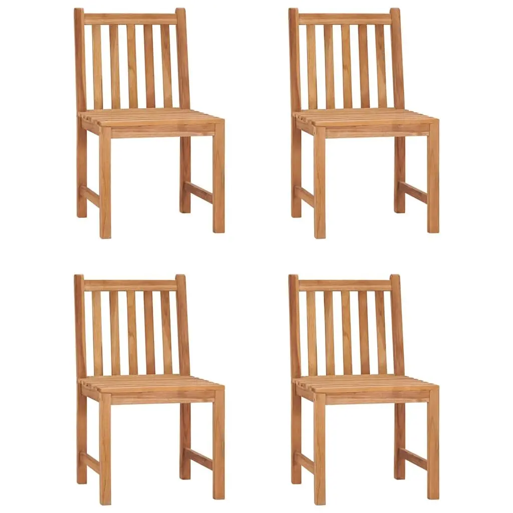 Garden Dining Set 5 Piece Brown Solid Teak Hardwood Outdoor Furniture Weather Resistant
