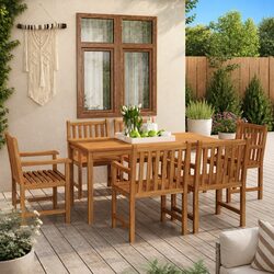 Enhance Your Space with a 7-Piece Teak Dining Set