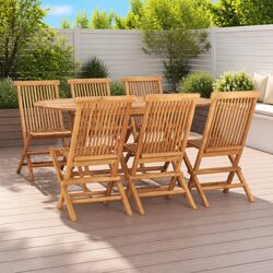 Transform Your Patio with This 7 Piece Folding Dining Set