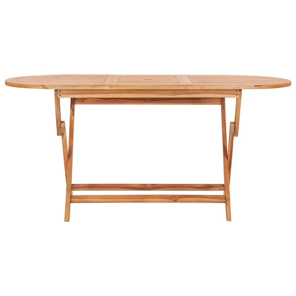 7 Piece Folding Outdoor Dining Set Teak Wood Table Chairs Weather Resistant Garden Patio Furniture