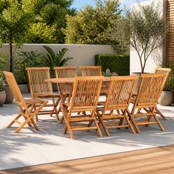 Enhance Your Garden with This 9 Piece Outdoor Dining Set