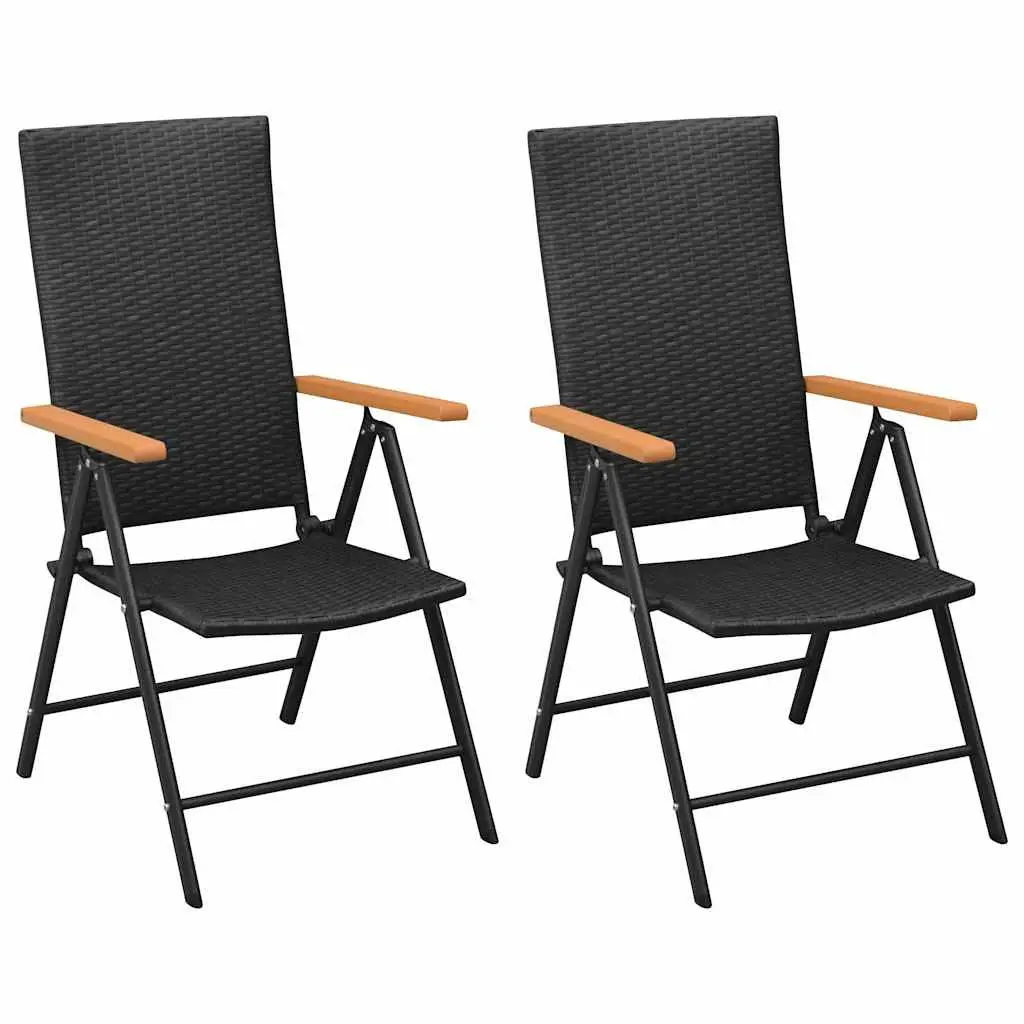 Outdoor Dining Set 3 Piece Lightweight PE Rattan Chairs WPC Table Weather Resistant Patio Furniture