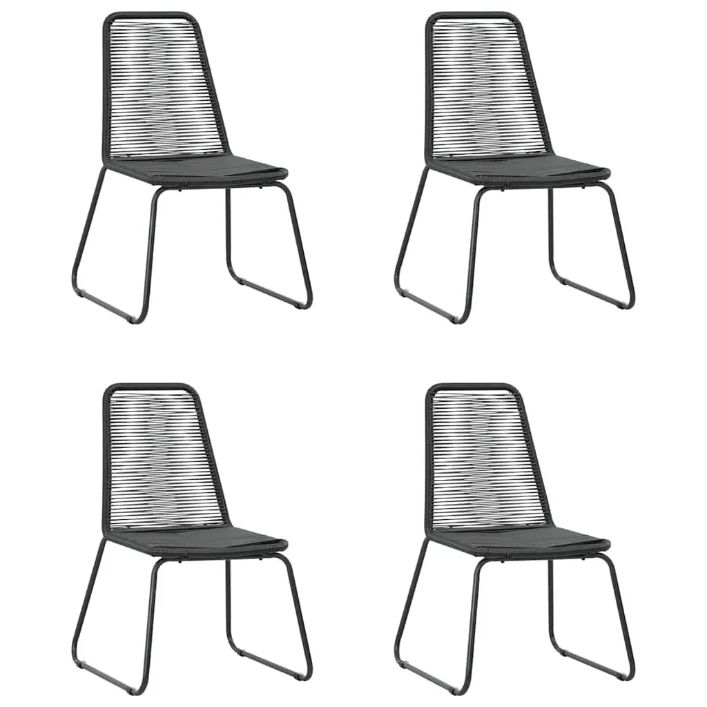 5 Piece Outdoor Garden Dining Set PVC Rattan Chair Table Patio Furniture