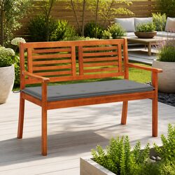 Stylish 120cm Garden Bench with Cushion Seating