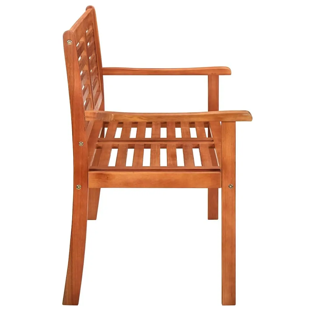 2-Seater Garden Bench 120cm Solid Wood Outdoor Seating with Cushion Taupe