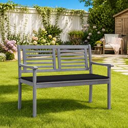 Garden 2-Seater Bench with Cushion - Perfect for Your Outdoor Space