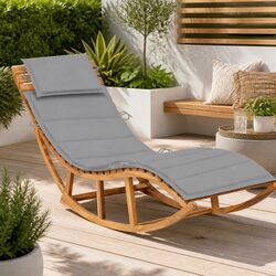 Stylish Wooden Rocking Lounger for Ultimate Relaxation
