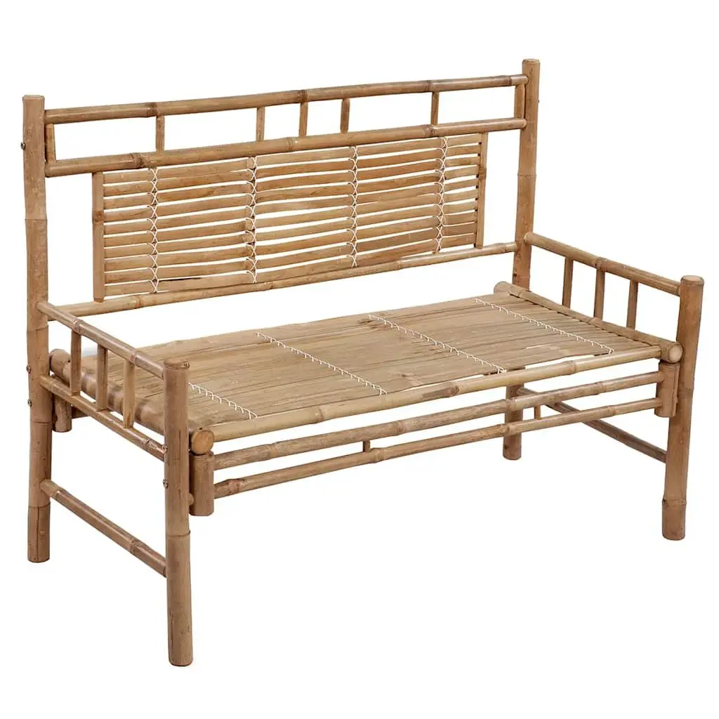Garden Bench 120cm Outdoor Seating Backrest Cushion Included