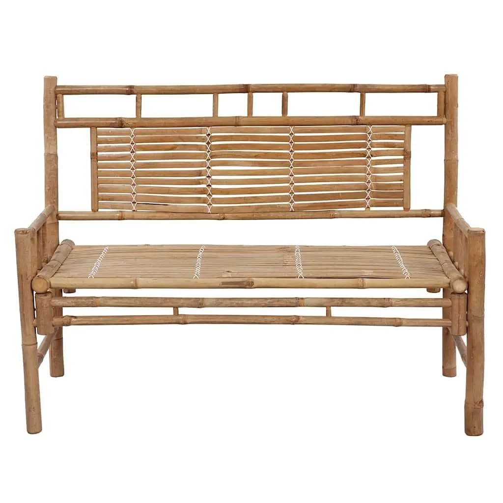 Garden Bench 120cm Outdoor Seating Backrest Cushion Included
