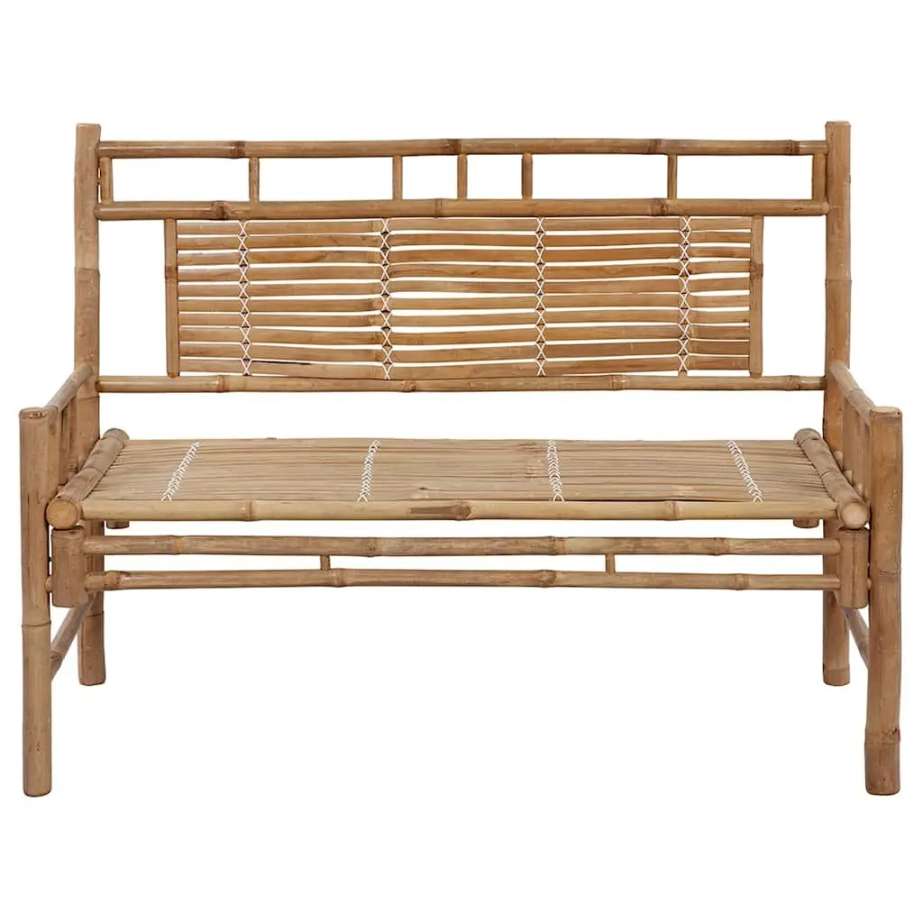 Garden Bench 120cm with Backrest and Cushion for Outdoor Seating