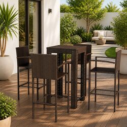 Transform Your Outdoor Space with 5 Piece Bar Set
