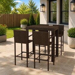 Enhance Your Garden with a 5 Piece Outdoor Bar Set