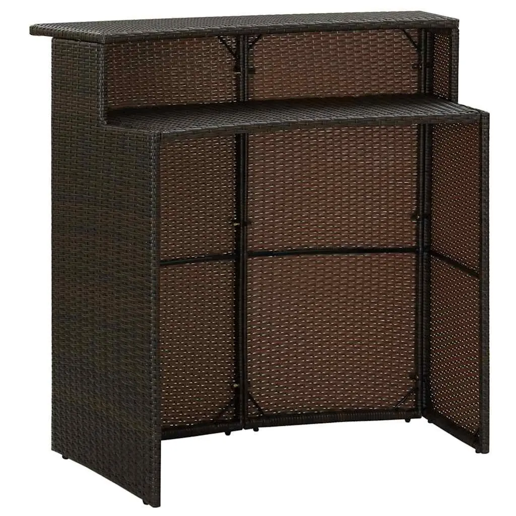 Garden Bar Set 4 Piece Outdoor Patio Furniture Weather-resistant PE Rattan with Cushions
