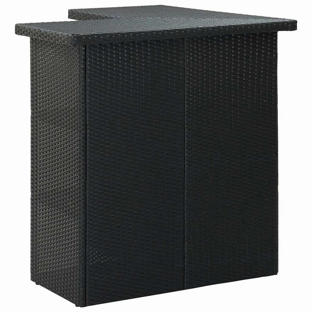 Garden Bar Set 4 Piece Outdoor Furniture Poly Rattan Patio Dining with Cushions