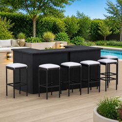 Transform Your Patio with an 8 Piece Rattan Bar Set